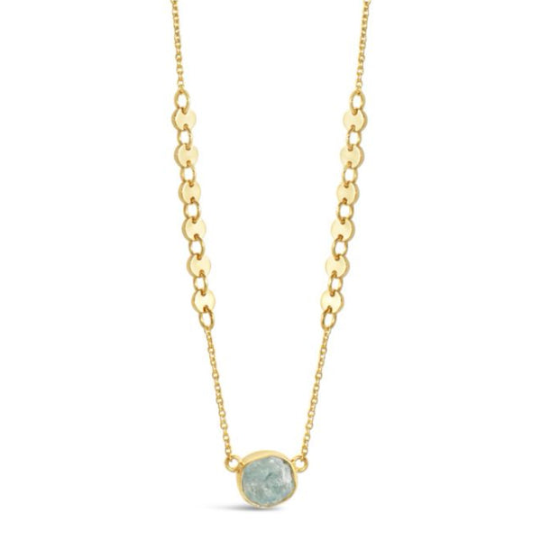 Dune Jewelry Dune Jewelry - Blue Lagoon  Aquamarine Necklace By Camille Kostek 14K Gold Vermeil available at The Good Life Boutique