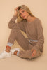 Hem & Thread Soft and Cozy Brush Oversize Hacci Pullover Top - Mocha available at The Good Life Boutique