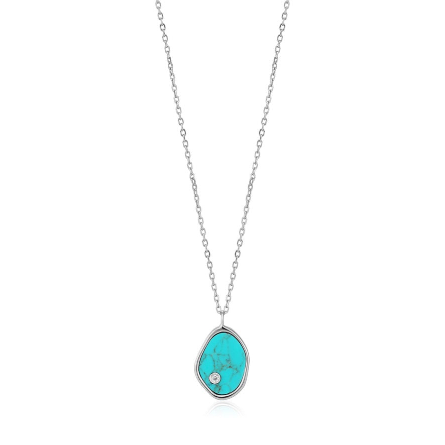 ANIA HAIE ANIA HAIE - Silver Tidal Turquoise Necklace available at The Good Life Boutique