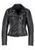 Mauritius Mauritius - Christy RF Woman's Lambskin Leather Jacket - Black with Denim Stars available at The Good Life Boutique