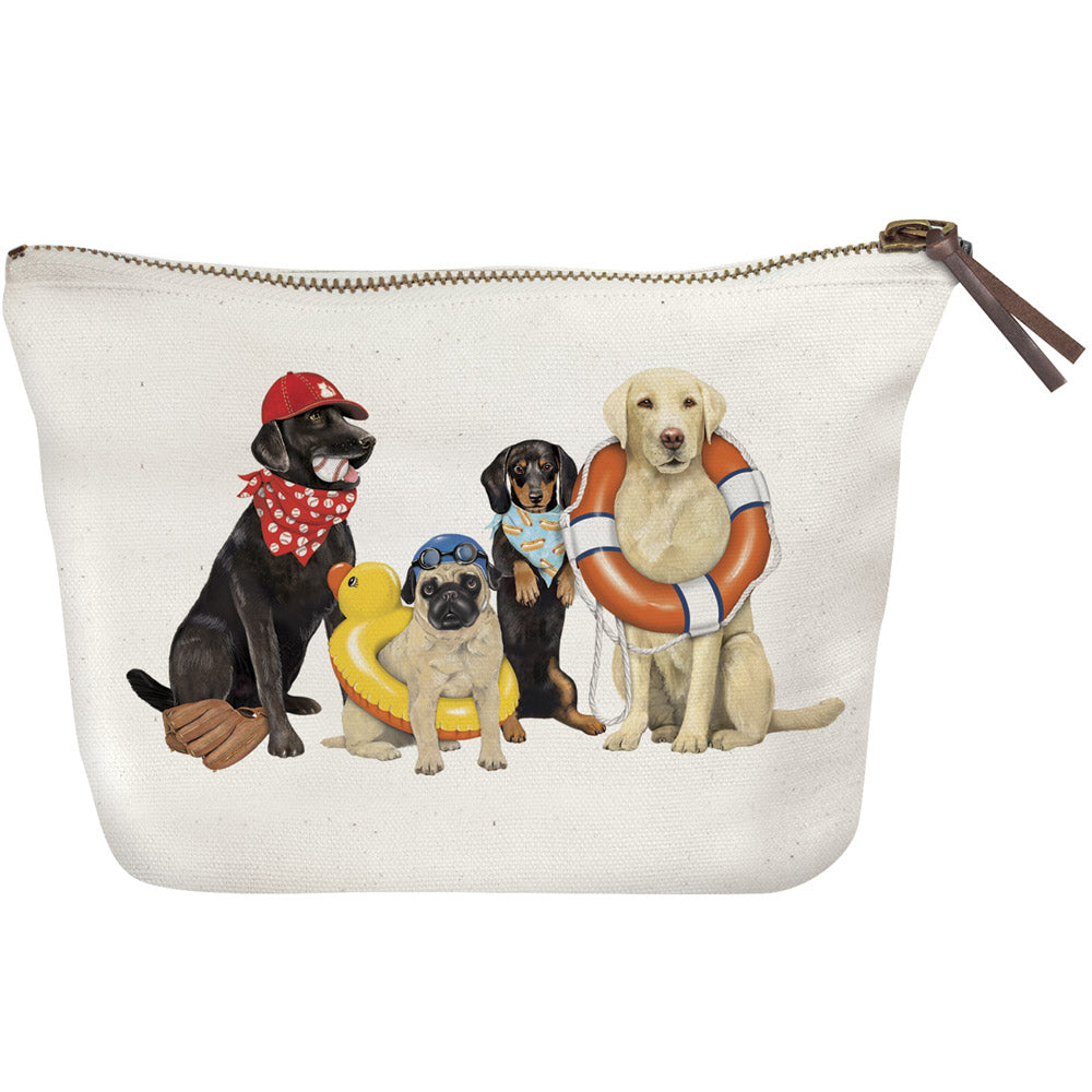 Mary Lake-Thompson Ltd. Dog Days Of Summer Canvas Pouch available at The Good Life Boutique