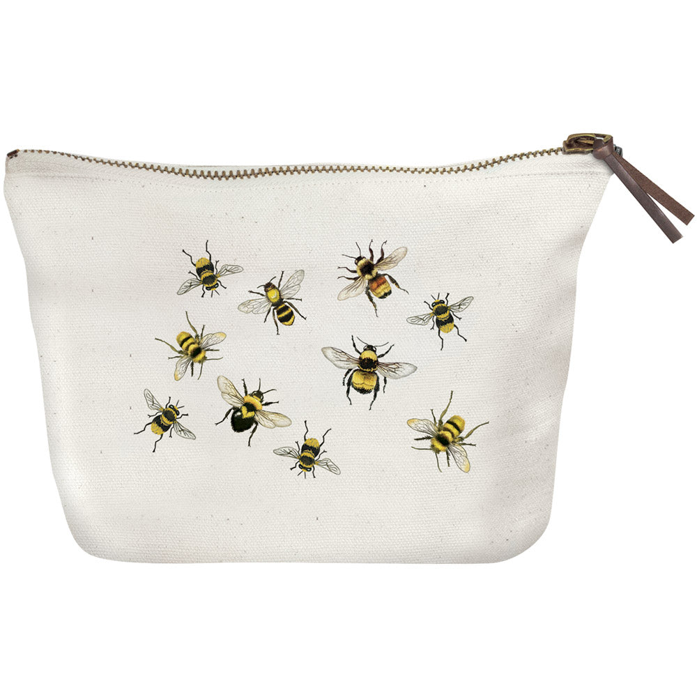 Mary Lake-Thompson Ltd. Scattered Bee Canvas Pouch available at The Good Life Boutique