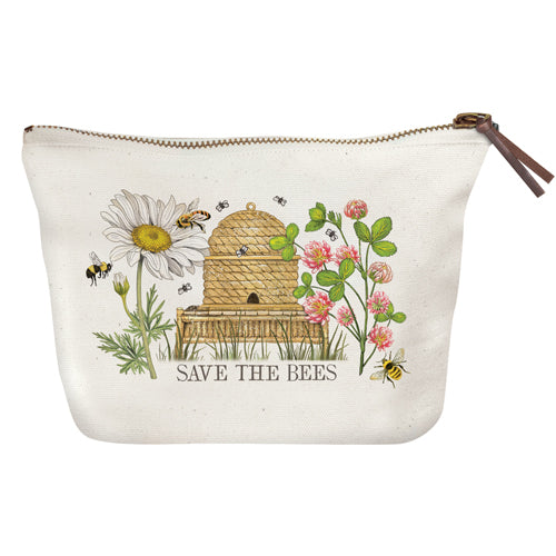 Mary Lake-Thompson Ltd. Clover Beehive Canvas Pouch available at The Good Life Boutique