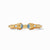 Julie Vos Julie Vos - Cassis Demi Hinge Cuff Bracelet Gold Iridescent Bahamian Blue available at The Good Life Boutique