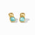 Julie Vos Julie Vos - Catalina Earring Gold - Iridescent Bahamian Blue available at The Good Life Boutique