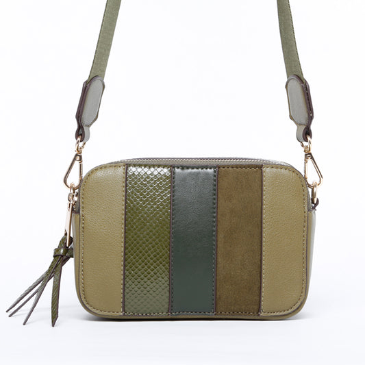 Chinese Laundry Crossbody - Mixed Material College - GN available at The Good Life Boutique