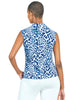 Clara Sunwoo Clara Sunwoo - Animal Print Front Tie Sleeveless Knit Top - Blue/White available at The Good Life Boutique