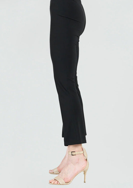 Clara Sunwoo Clara Sunwoo - Center Seam Front Slit Ankle Pant  - Black available at The Good Life Boutique
