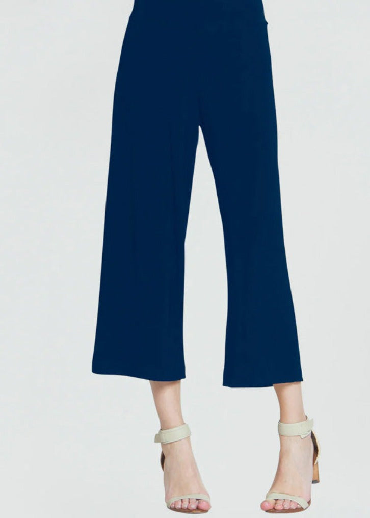 Clara Sun Woo Clara Sunwoo Signature Gaucho Soft Knit Pull-On Gaucho - Navy available at The Good Life Boutique