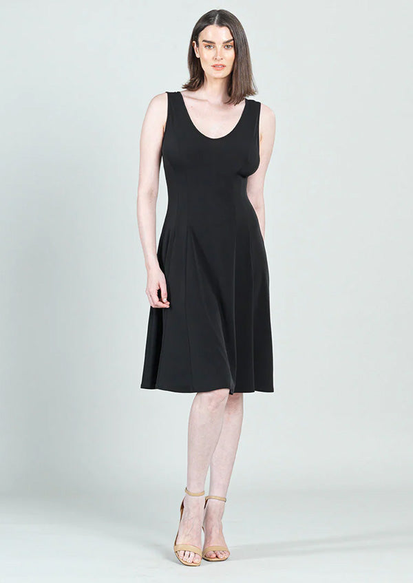 Clara Sun Woo Clara Sunwoo V-Neck Sleeveless Little Black Dress w/Princess Seams available at The Good Life Boutique