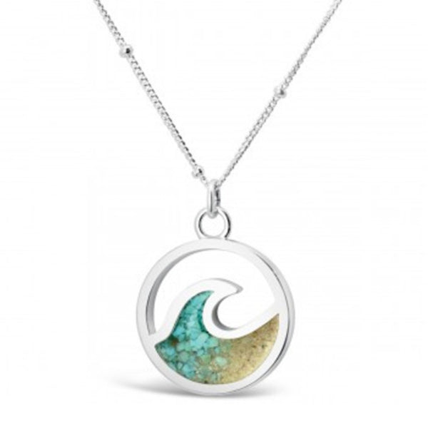 Dune Jewelry Dune Jewelry - Cresting Wave Necklace - Gradient - LBI Sand - Sterling available at The Good Life Boutique