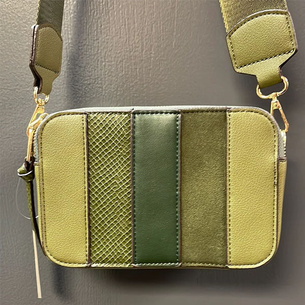 Chinese Laundry Crossbody - Mixed Material College - GN available at The Good Life Boutique