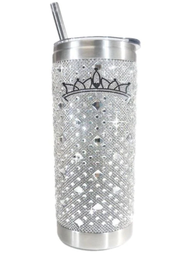 JacquelineKent Jacqueline Kent - 20oz Tumbler Crowned Jewel Collection - Silver available at The Good Life Boutique