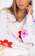 Crush Crush Cashmere V-Neck Sweater - Blossom Malibu V -Organic White with Colors available at The Good Life Boutique