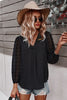 Miss Sparkling Dotted Sleeve Top - Black available at The Good Life Boutique