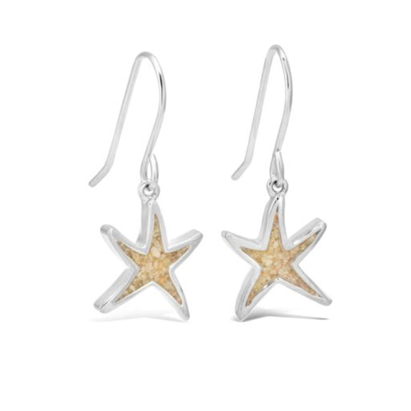 Dune Jewelry Dune Jewelry - Delicate Starfish Drop Earrings - LBI Sand available at The Good Life Boutique