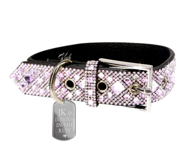 JacquelineKent Jacqueline Kent - Dog Collar Diamonds In The Ruff - Pink available at The Good Life Boutique