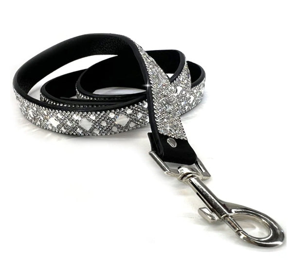 JacquelineKent Jacqueline Kent - Dog Leash Diamonds In The Ruff 42" - Silver Diamonds available at The Good Life Boutique