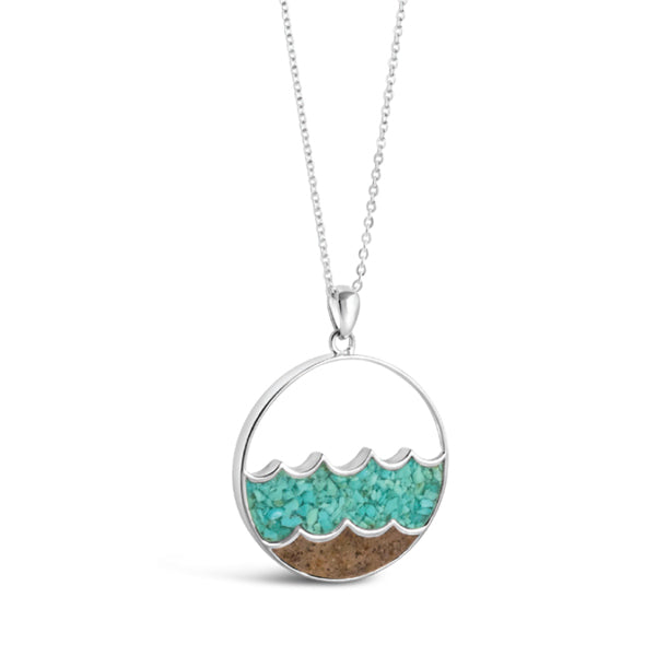 Dune Jewelry Dune Jewelry -  Double Wave Necklace - Turquoise available at The Good Life Boutique