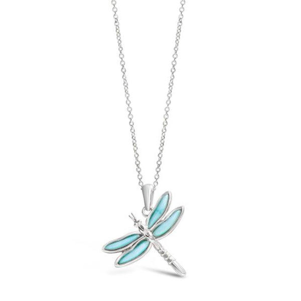 Dune Jewelry Dune Jewelry - Dragonfly Necklace - Larimar By Nicole Michelle available at The Good Life Boutique