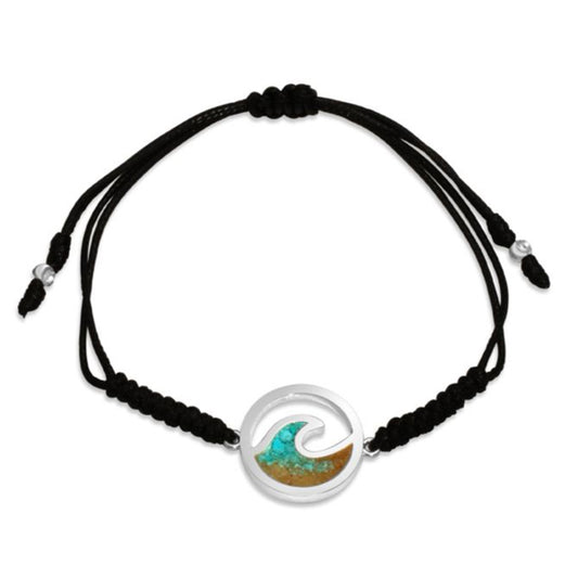 Dune Jewelry Dune Jewelry - Black Cord Bracelet - Wave - Gradient - LBI available at The Good Life Boutique