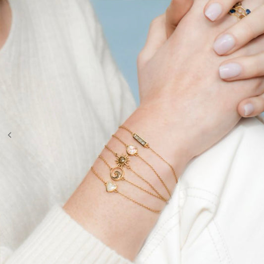 Dune Jewelry Dune Jewelry - Delicate Dune Bar Bracelet - 14K Gold Vermeil available at The Good Life Boutique