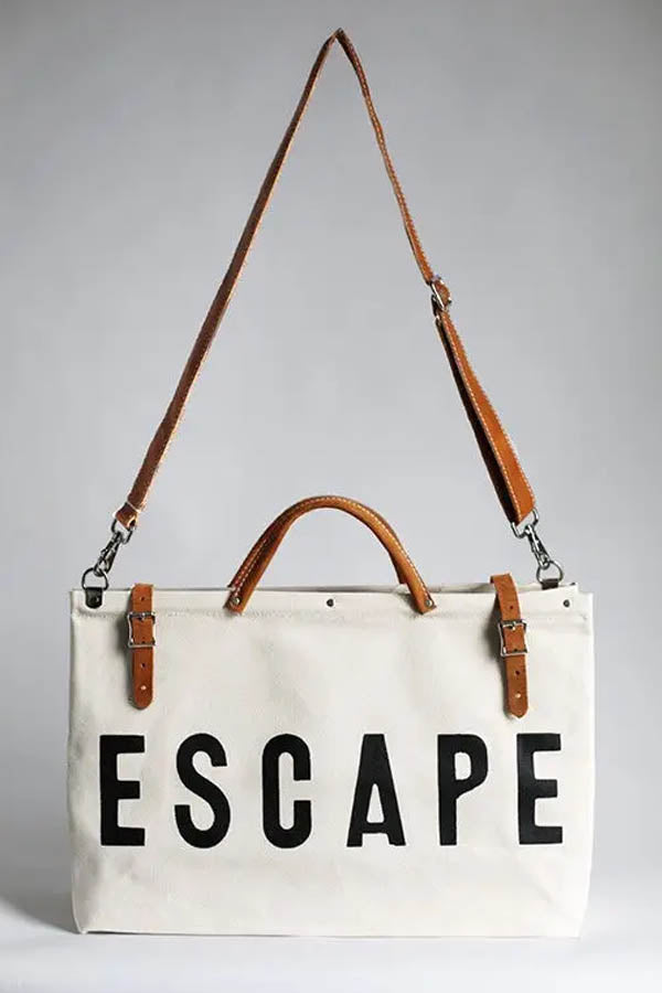 Forestbound Escape Canvas Utility Bag - Natural - With Shoulder Strap available at The Good Life Boutique