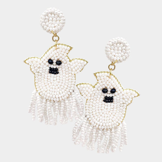 Wona Trading Inc. Ghost Beaded Earrings available at The Good Life Boutique