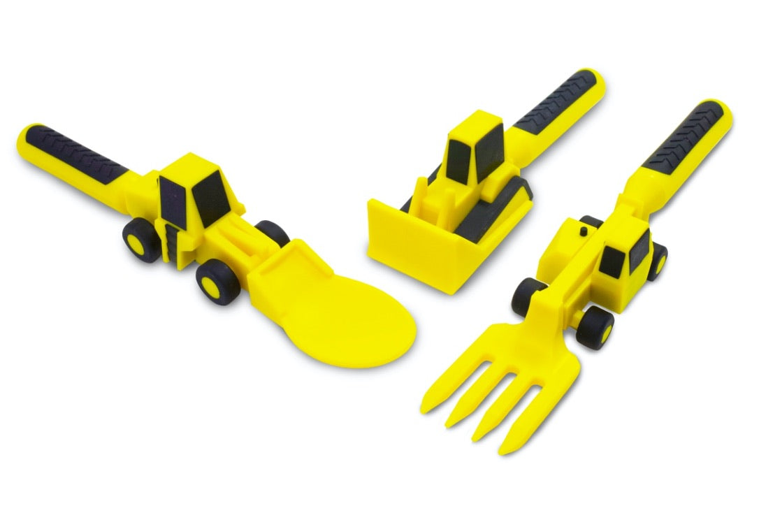 Constructive Eating Constructive Eating - Set of 3 Constructive Utensils - Yellow available at The Good Life Boutique