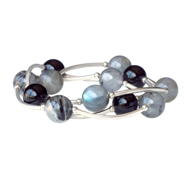Made As Intended Faceted Labradorite Blessing Bracelet - 8.5" available at The Good Life Boutique