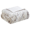 Olliix Faux Fur Oversized 60x70" Marble Throw Blanket - Natural available at The Good Life Boutique