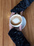Pandemonium Fingerless Gloves Short - Luxury Faux Fur In Espresso Bean available at The Good Life Boutique