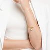 Julie Vos Julie Vos - Fleur-de-Lis Bangle Bracelet Gold - Iridescent Bahamian Blue Medium available at The Good Life Boutique