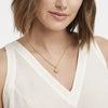 Julie Vos Julie Vos - Fleur-de-Lis Solitare Necklace Gold available at The Good Life Boutique