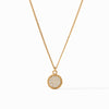 Julie Vos Julie Vos - Fleur-de-Lis Solitare Necklace Gold available at The Good Life Boutique