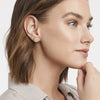 Julie Vos Julie Vos - Fleur-de-Lis Stud Earring Gold Pave Cubic Zirconia available at The Good Life Boutique