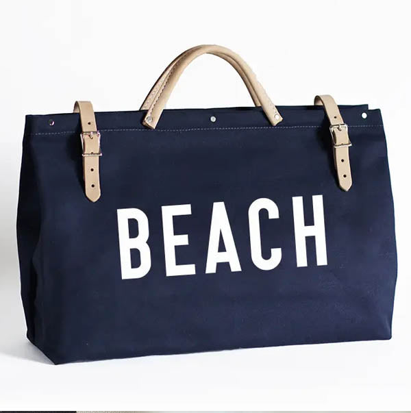 Forestbound Beach Canvas Utility Bag - Navy Blue available at The Good Life Boutique