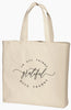 Kitch Studios Tote Bag - Grateful Give Thanks Circle available at The Good Life Boutique