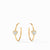 Julie Vos Julie Vos - Heart Hoop Earring Gold Mother Of Pearl - Medium available at The Good Life Boutique