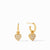 Julie Vos Julie Vos - Heart Pave Demi Hoop & Charm Earring Gold - CZs available at The Good Life Boutique