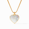 Julie Vos Julie Vos - Heart Pendant Gold - Mother of Pearl - 36" Long available at The Good Life Boutique