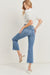 Just Black Denim Just Black Denim High Rise Flare w/Distressed Hem - Medium Denim available at The Good Life Boutique