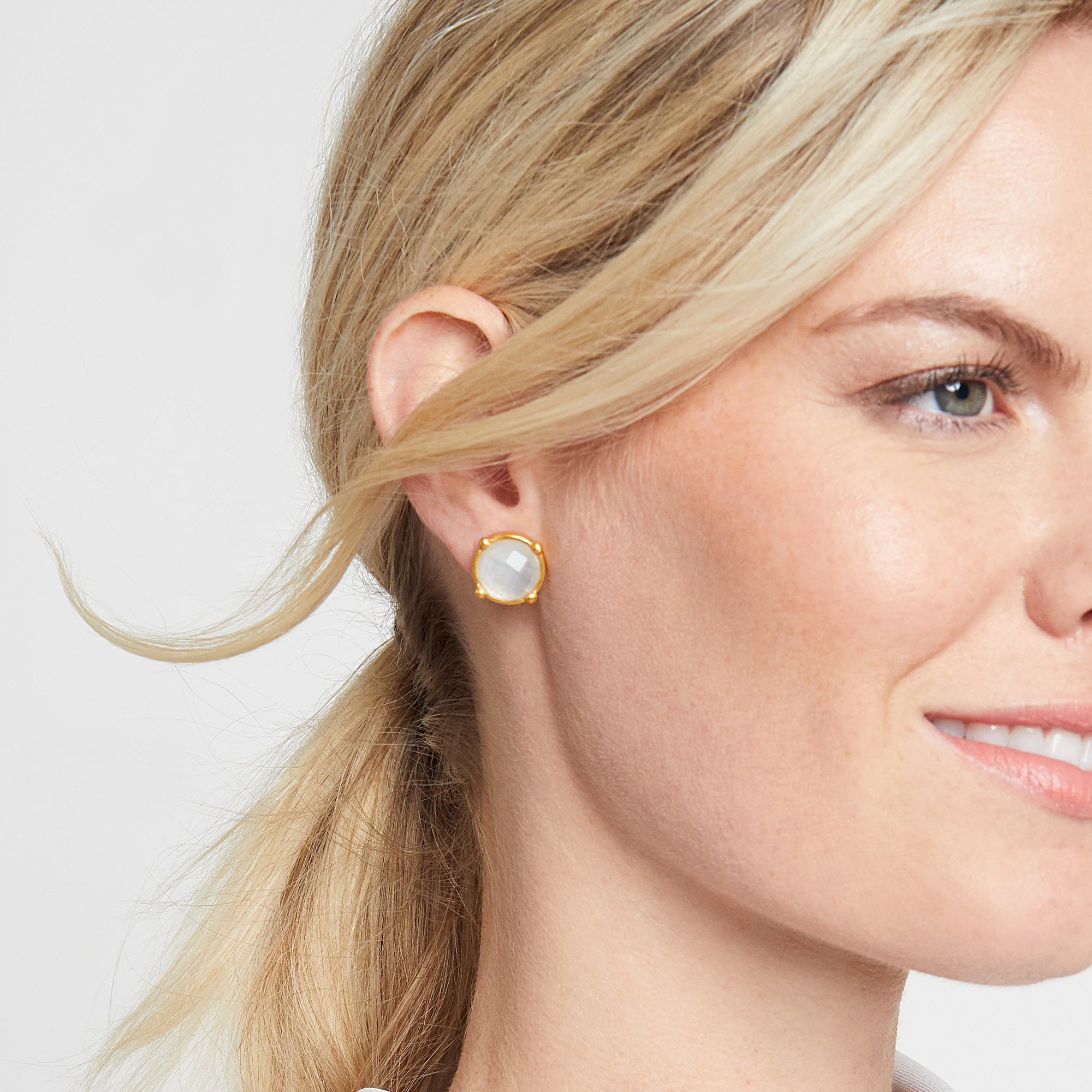 Julie Vos Julie Vos - Honey Stud Earring Gold Iridescent - 3 Colors available at The Good Life Boutique