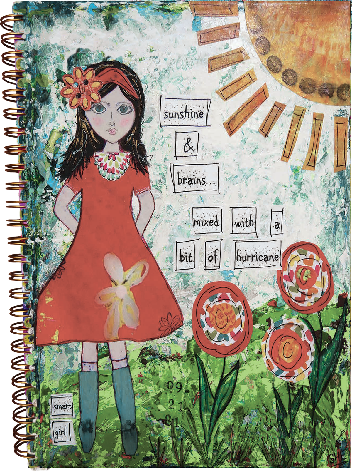 A Girl Like Me Art Sunshine and Brains Mixed With A Bit of Hurricane Smart Girl - Journal available at The Good Life Boutique