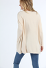 Tea N Rose Oversized 2 Pocket Sweater - Ivory available at The Good Life Boutique