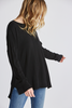Tea N Rose Oversize Sweater with Soft Touch - Black available at The Good Life Boutique