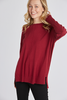 Tea N Rose Oversize Sweater with Soft Touch - Red available at The Good Life Boutique