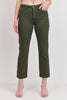 Just Black Denim Just Black Denim High Rise Natural Straight Jeans - Olive Green available at The Good Life Boutique