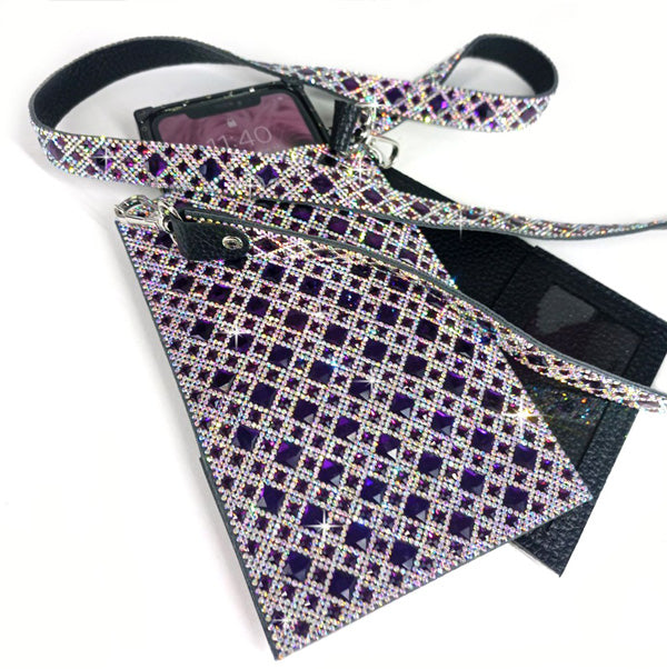 JacquelineKent Jacqueline Kent - Royal Ice Cellphone Crossbody - Royal Amethyst Purple available at The Good Life Boutique