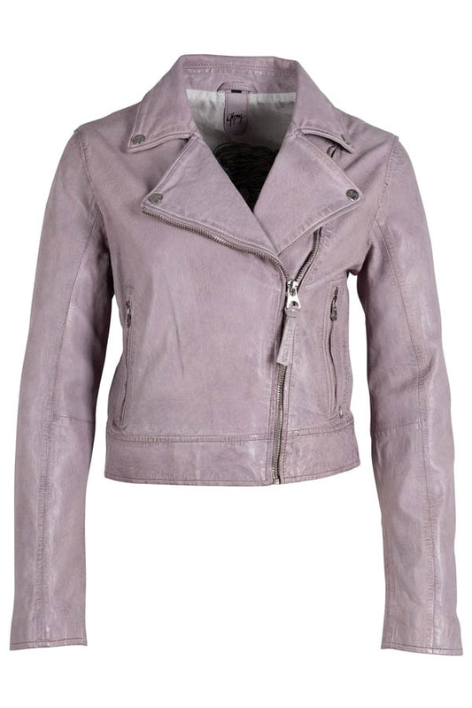 Mauritius Mauritius - Julene RF  Woman's Leather Jacket - Lavender available at The Good Life Boutique